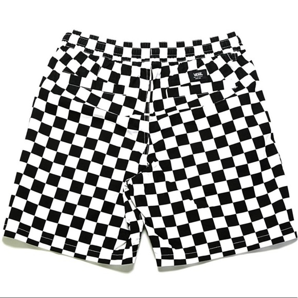 Vans Range Elastic Shorts 18" Checker Black White - Picture 4 of 7